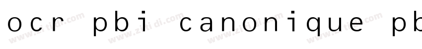 ocr pbi canonique pb字体转换
